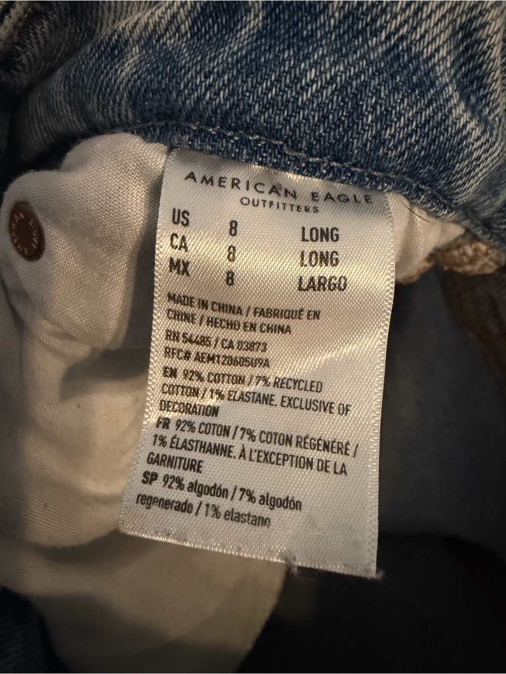American Eagle Outfitters Light Blue Stretch Denim Jeans - Picture 4 of 4